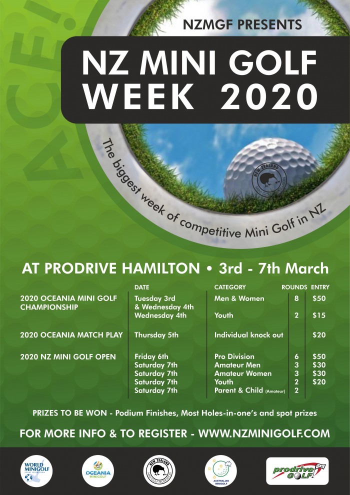 NZ Minigolf Week 2020 Poster