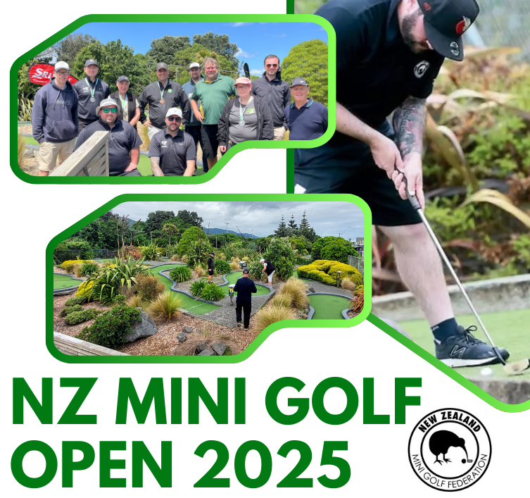 NZ Mini Golf Open 2025 Poster header
